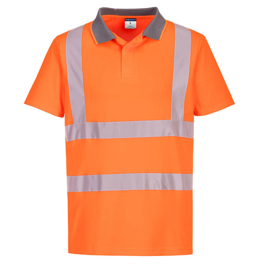 EC10ORR - Polo Eco Hi-Vis S/S (6-pack)