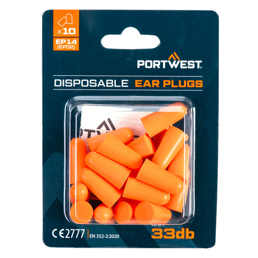 EP14ORR - Tappi auricolari in schiuma di PU Confezione blister (10 paia)