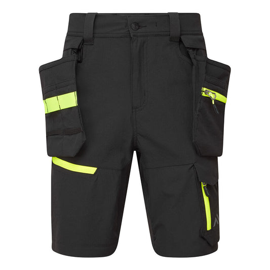 EV444BKR - Pantalones cortos de trabajo ligeros EV4 con bolsillos para herramientas extraíbles