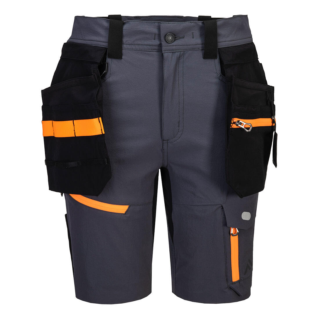 EV444MGR - Pantalones cortos de trabajo ligeros EV4 con bolsillos para herramientas extraíbles