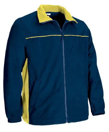 Giacca pile bicolore con tasche Thunder