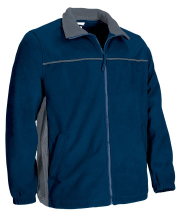 Giacca pile bicolore con tasche Thunder