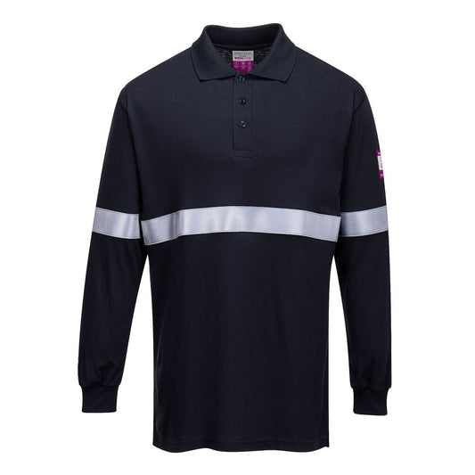 FR03NAR - Polo antiestático FR Modaflame con banda reflectante