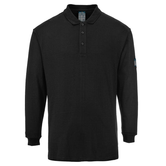 FR10BKR - Anti-static FR Modaflame long-sleeved polo shirt