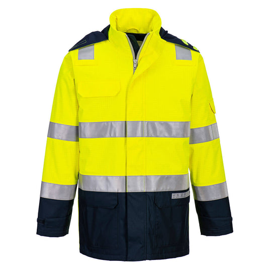 FR605YNR - Chaqueta Bizflame Rain+ de alta visibilidad con arco ligero
