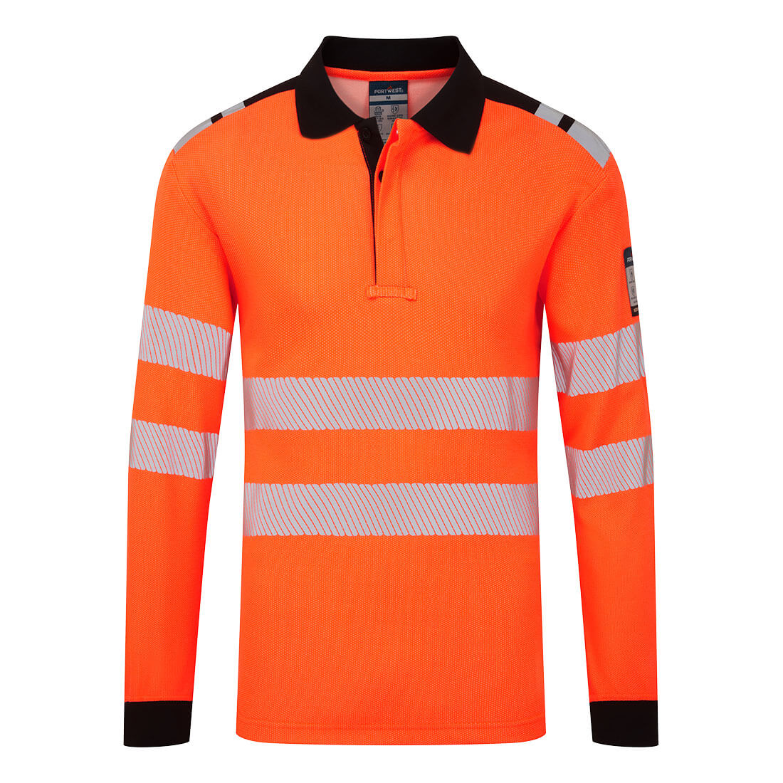 FR734OBR - PW3 Modaflame Knit HVO long sleeve polo shirt