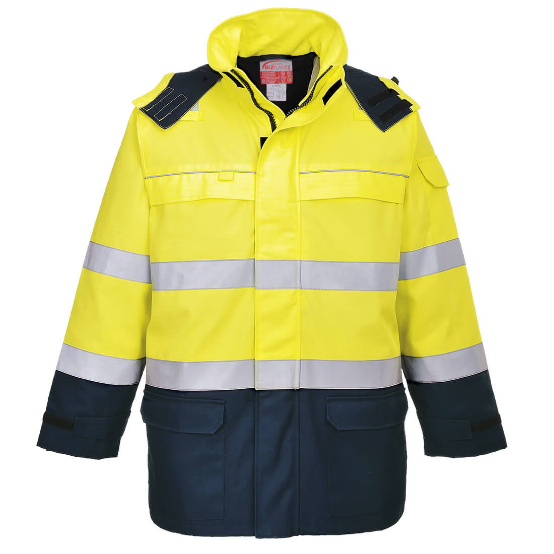 FR79YNR – Bizflame Multi-Standard Hi-Vis Arc wasserdichte Jacke