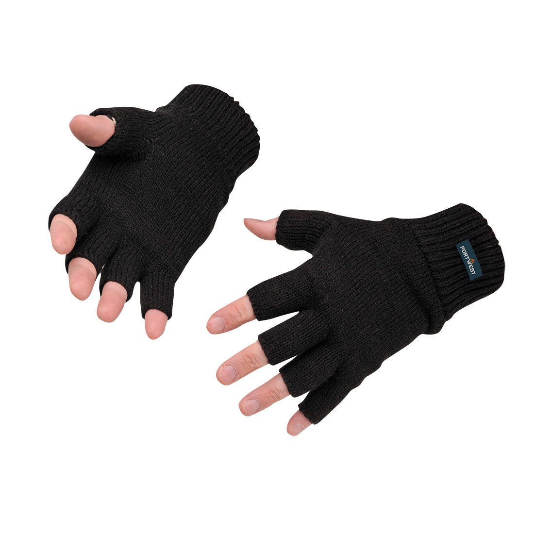 GL14BKR - Insulatex fingerless knitted gloves