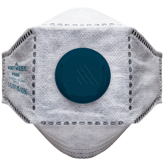 P292WHR - EAGLE FFP2 Carbon Flat Folding Respirator with Valve (Pk10)