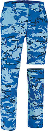 Pantalone staccabile multitasche con disegno mimetico pixelato Birdman