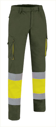 Pantalone multitasche ad alta visibilità bicolore Factory
