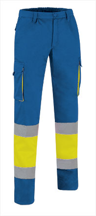 Pantalone multitasche ad alta visibilità bicolore Factory