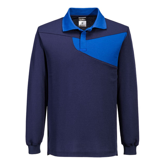 PW218NRR - Polo maniche lunghe PW2 Cotton Comfort Hi-Vis