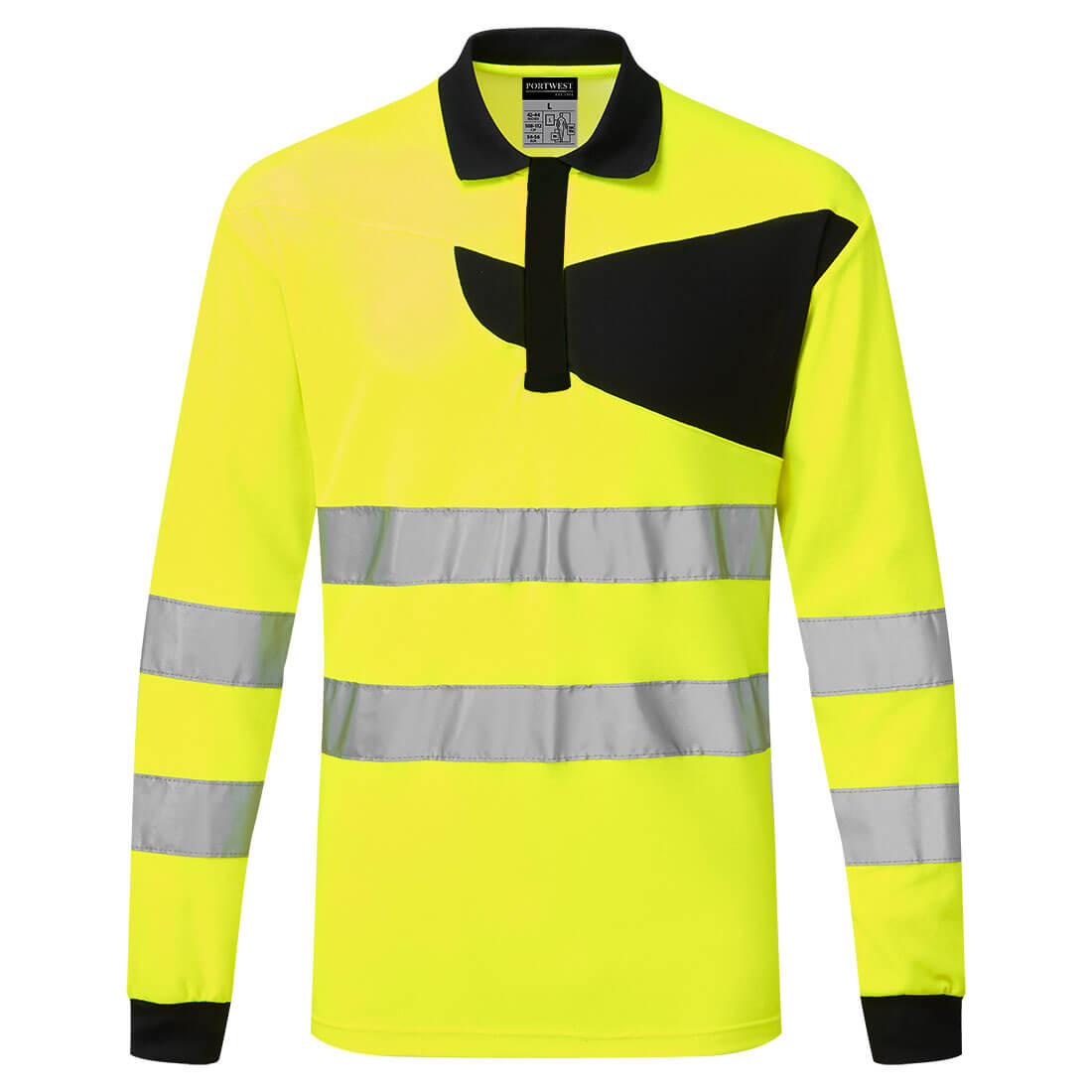 PW220YBR – PW2 Poloshirt mit hoher Sichtbarkeit, langärmlig