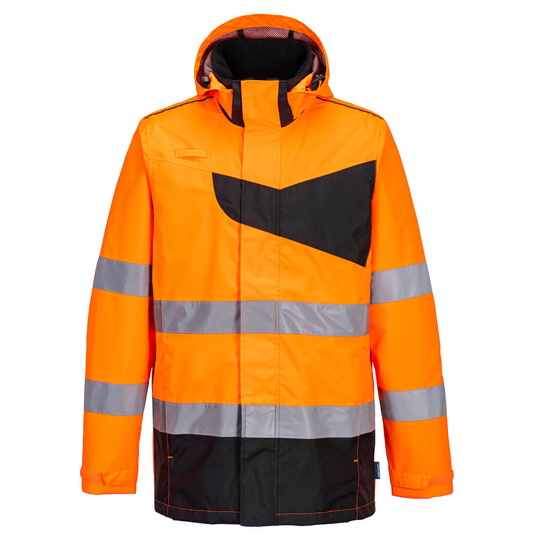 PW265OBR - High visibility PW2 rain jacket