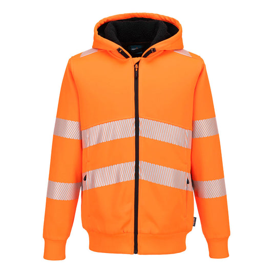 PW321ORR - PW321 Felpa invernale con cappuccio e zip Hi-Vis