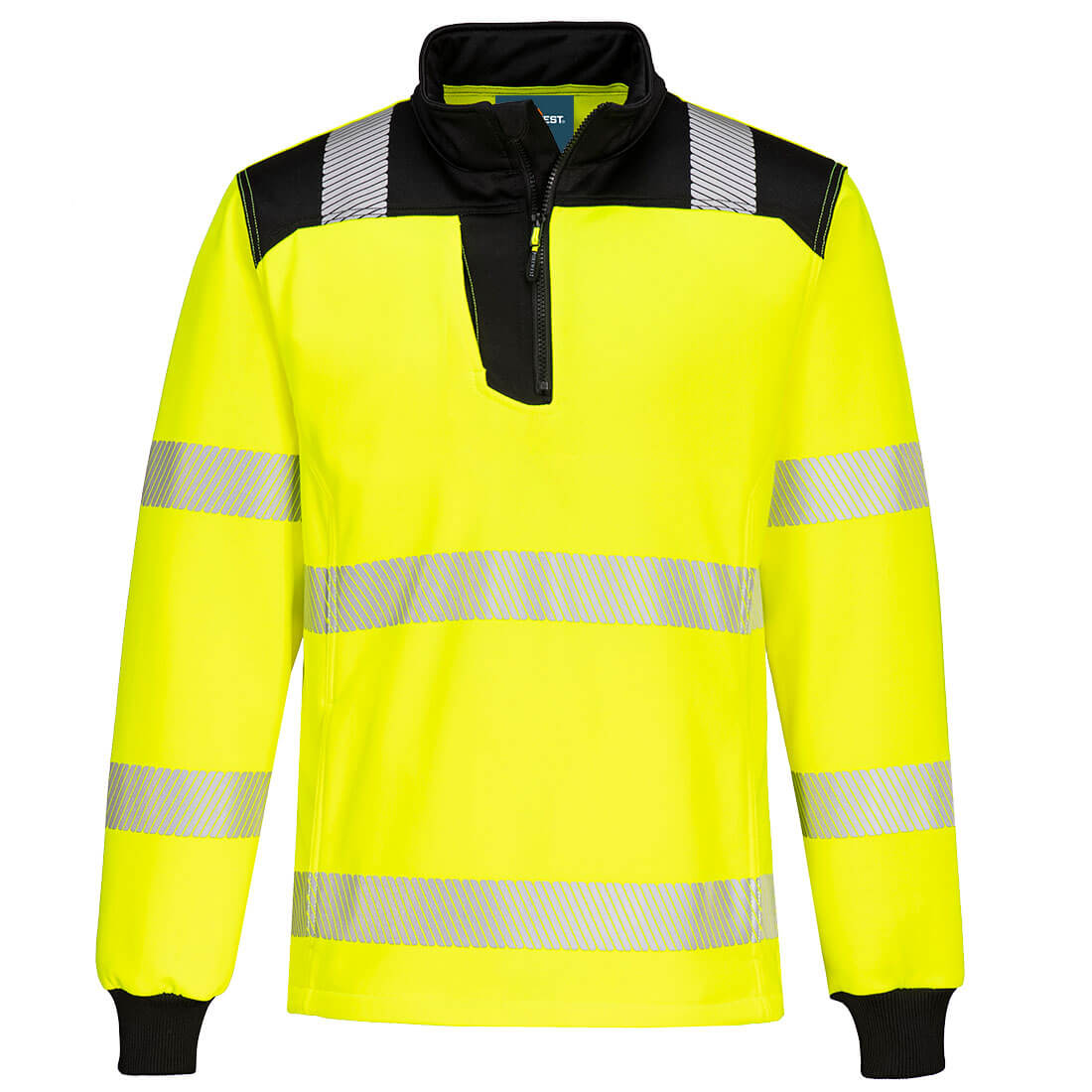 PW326YBR - Sudadera PW3 de alta visibilidad con cremallera de 1/4