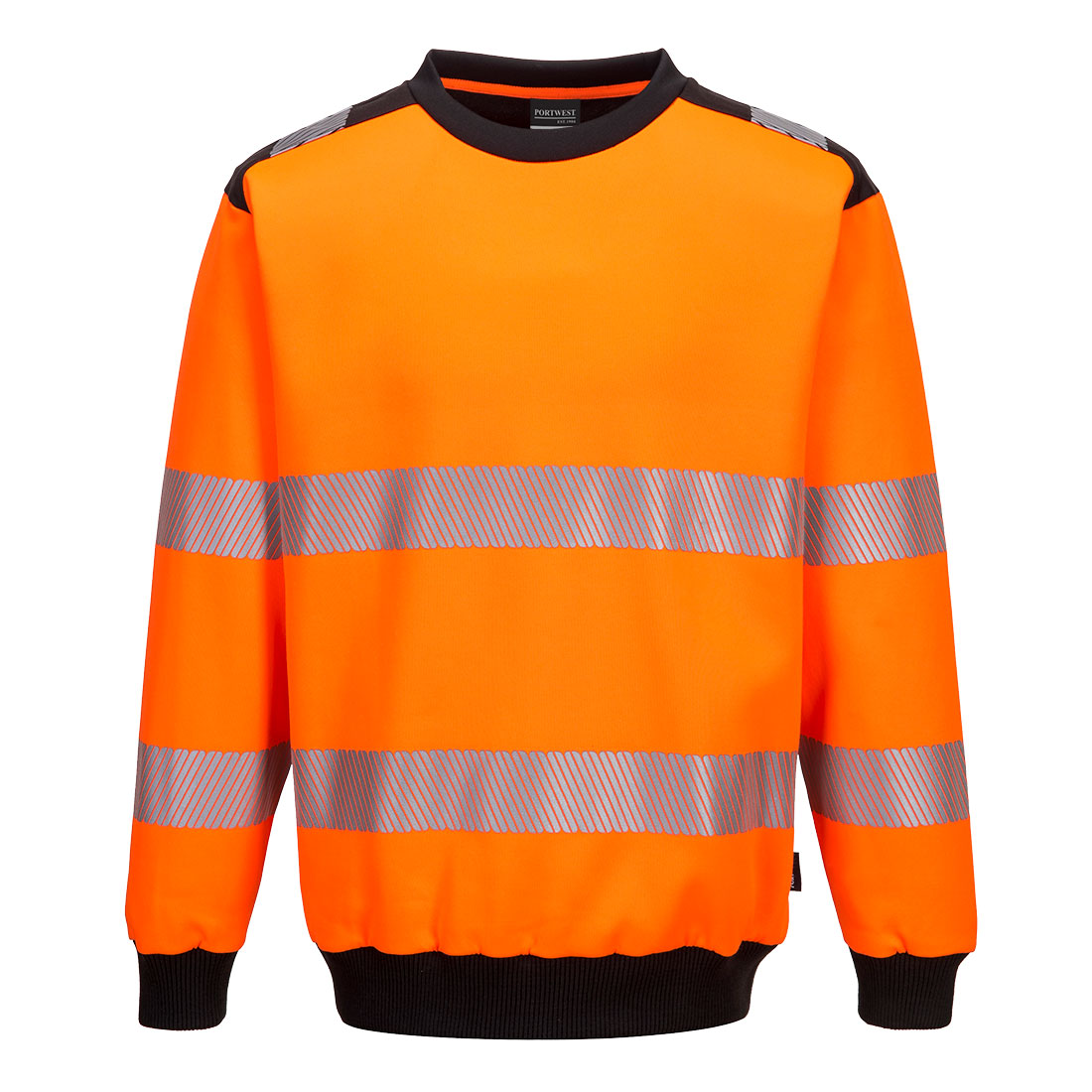PW379OBR – PW3 Hi-Vis-Sweatshirt mit Rundhalsausschnitt