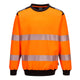 PW379OBR – PW3 Hi-Vis-Sweatshirt mit Rundhalsausschnitt