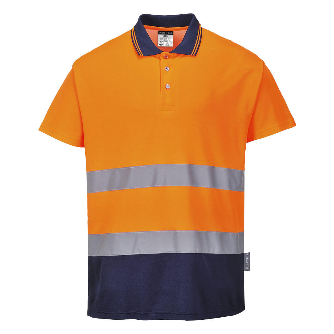 S174ONR - Two-tone Cotton Comfort Hi-Vis polo shirt