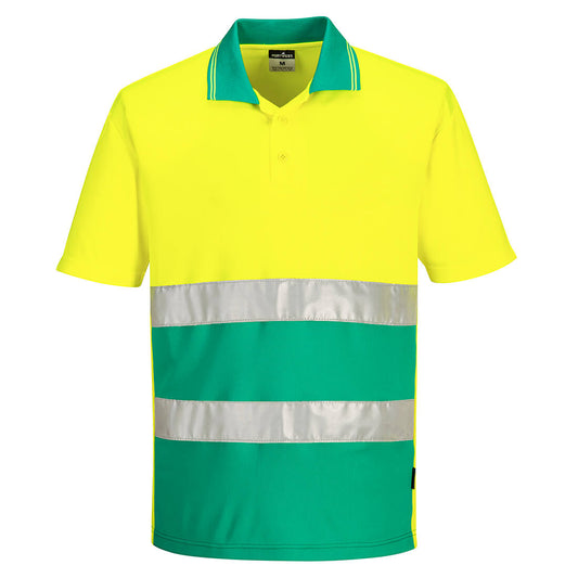 S175YTR - Lightweight contrasting high visibility polo shirt S/S