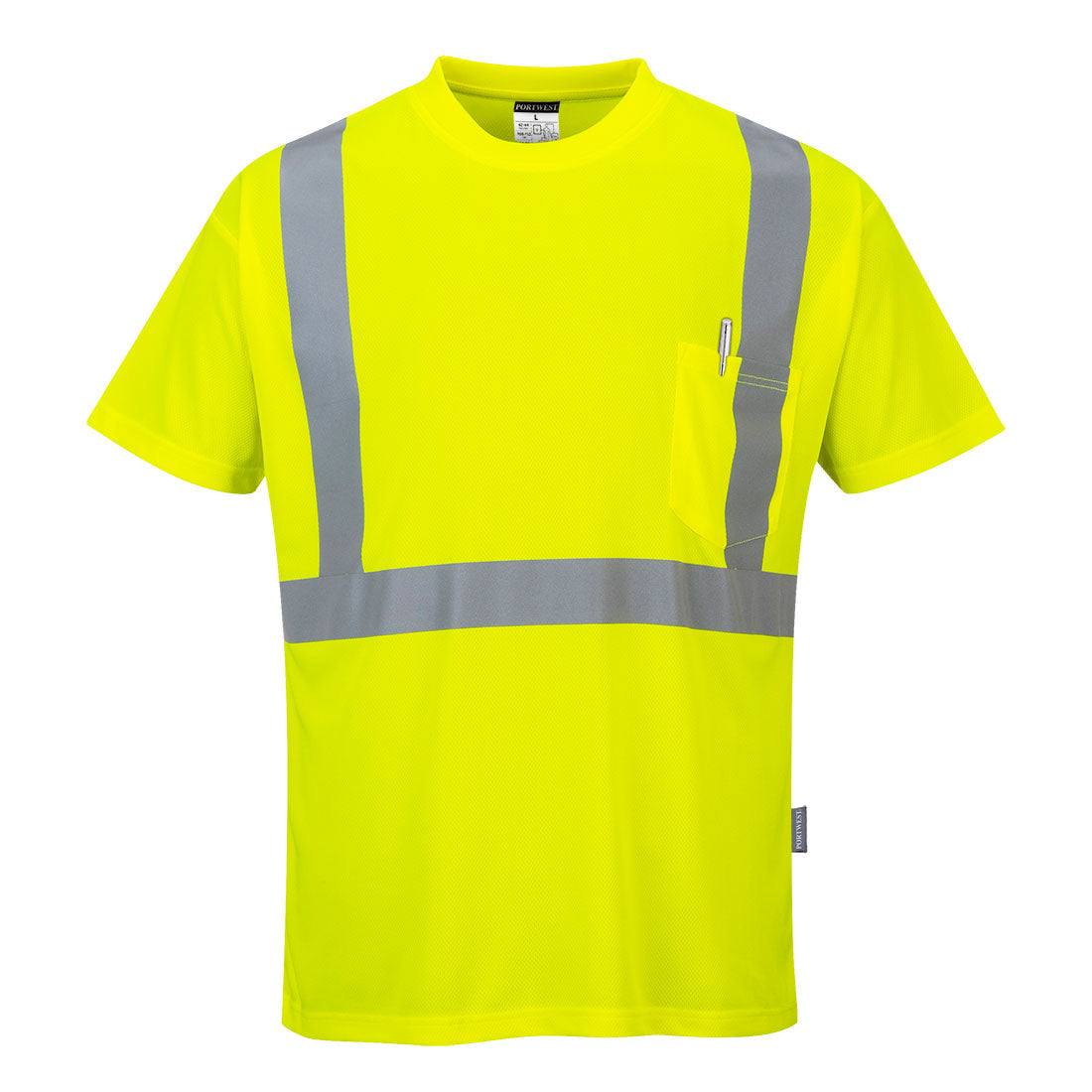 S190YER - T-Shirt with Hi-Vis pocket
