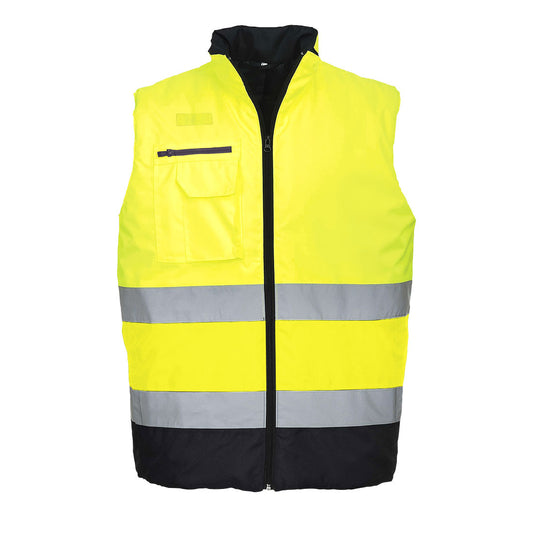 S267YNR - Hi-Vis two-tone padded vest