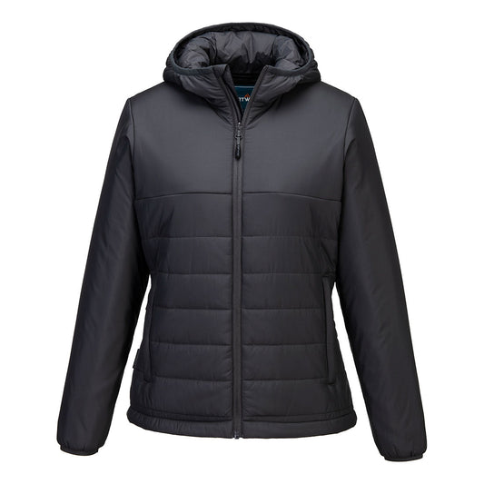 S613MGR - Women's Hooded Baffle Jacket