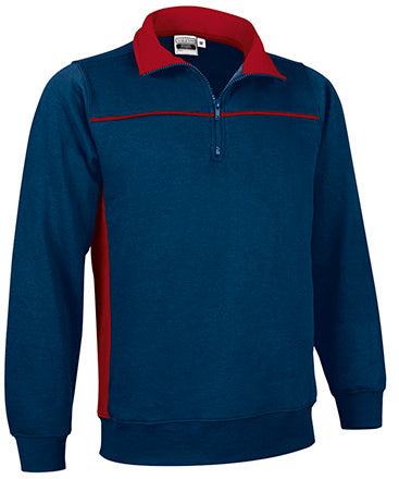 Felpa con mezza zip e disegno bicolore Thunder