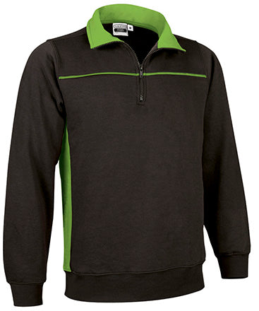 Felpa con mezza zip e disegno bicolore Thunder
